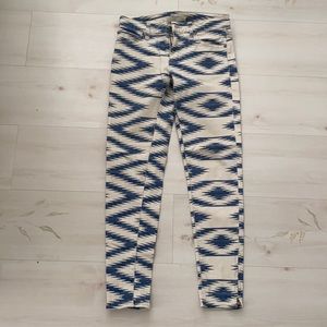 Size 26 Ralph Lauren Chevron Printed Skinny Jean